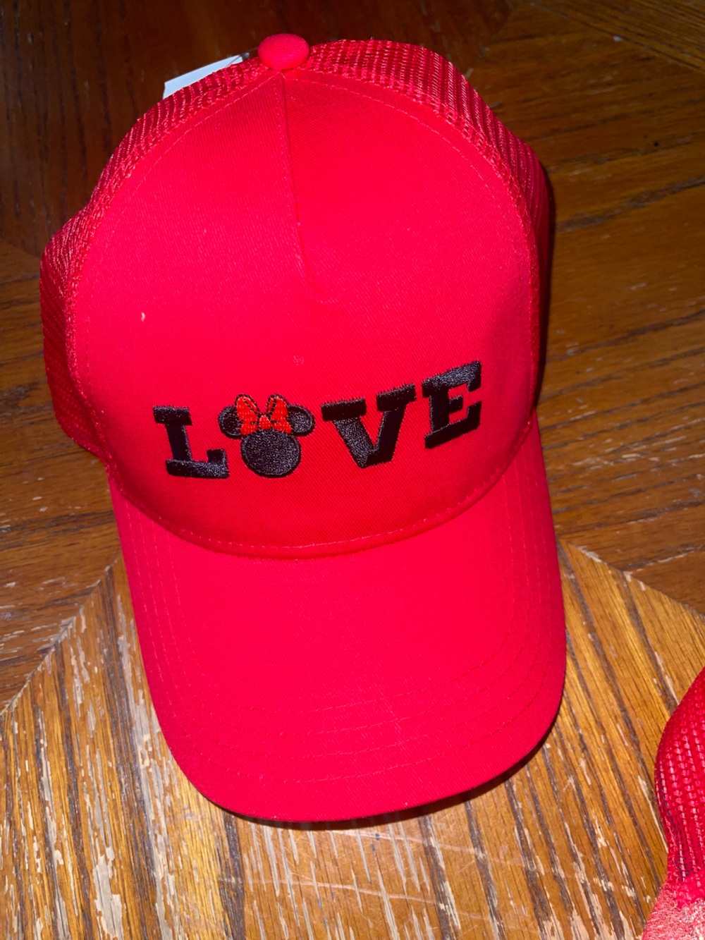 Disney Red 'LOVE' Minnie Ear Trucker Hat for Kids